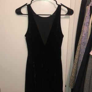 Black velvet dress